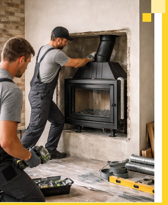 Установка каминных топок в Верхней Пышме: монтаж, подключение