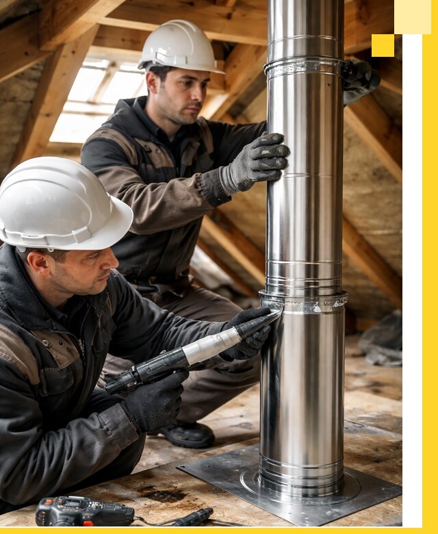 Монтаж дымоходов для каминов в Верхней Пышме с гарантией качества