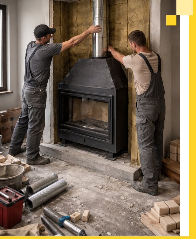 Изготовление и монтаж закрытых каминов в Верхней Пышме под ключ