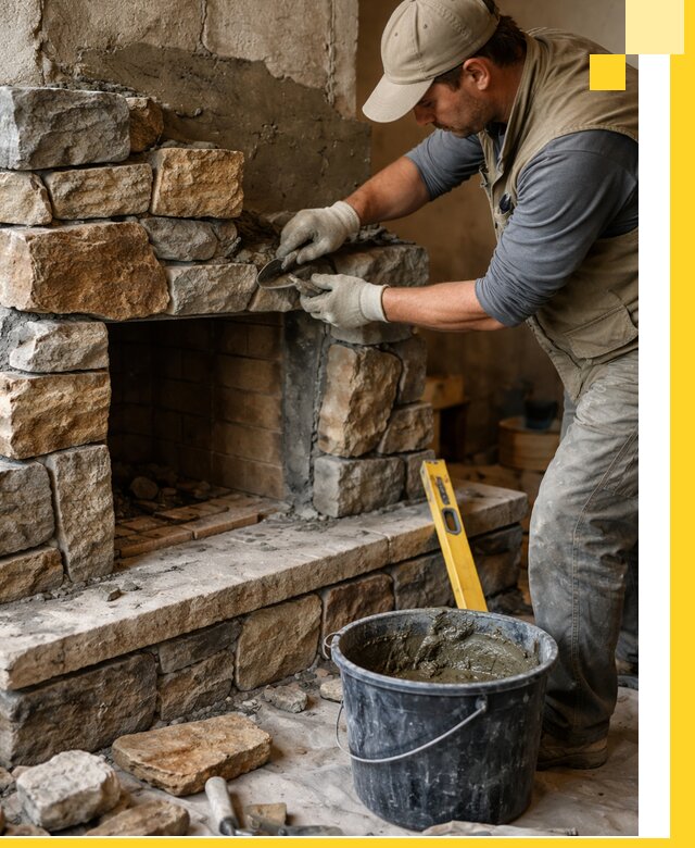 Изготовление и установка каменных каминов под ключ в Верхней Пышме