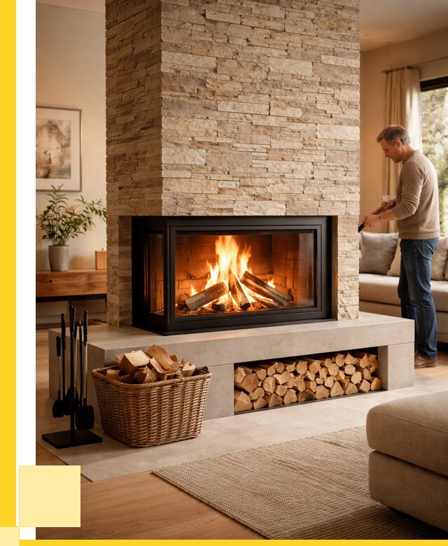 Дровяной камин под ключ в Верхней Пышме от 205200 р. | ЭриданВрх