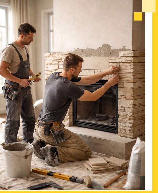 Установка и монтаж каминов для загородного дома в Верхней Пышме