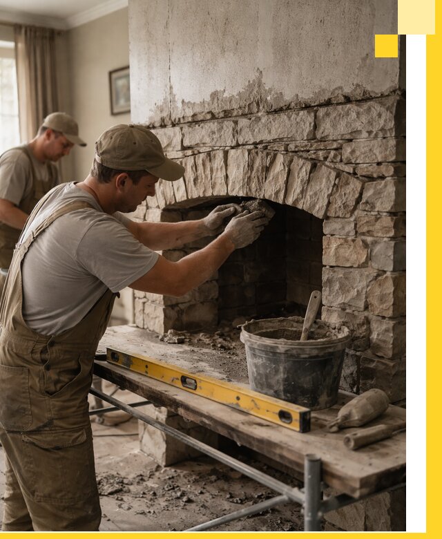 Изготовление каминов под ключ в Верхней Пышме, монтаж и отделка