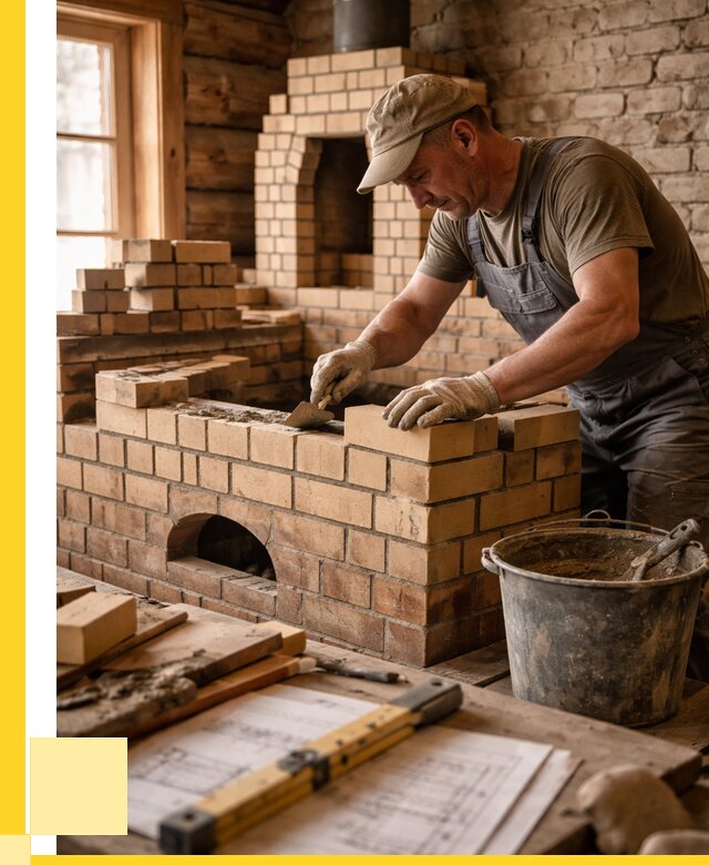 Кладка печей из кирпича в Верхней Пышме цены от 30780 р. - ЭриданВрх