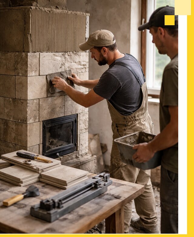 Профессиональная облицовка печей в Верхней Пышме: керамика и камень