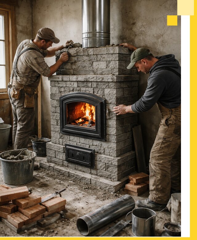 Производство, поставка и монтаж дровяных печей в Верхней Пышме