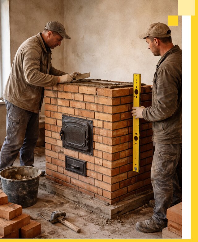 Отопительные печи под ключ в Верхней Пышме, установка и сборка