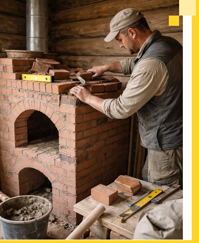 Изготовление и установка русских печей в Верхней Пышме под ключ