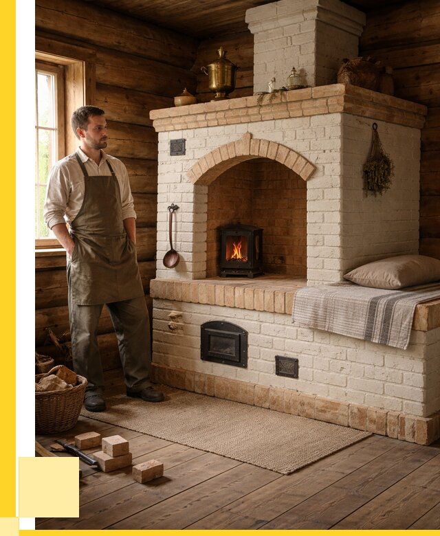 Русские печи с лежанкой под ключ в Верхней Пышме от 153900 р. ЭриданВрх