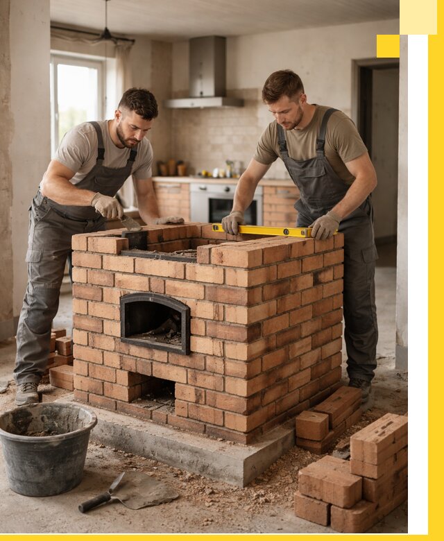 Установка и монтаж печей в частном доме в Верхней Пышме под ключ