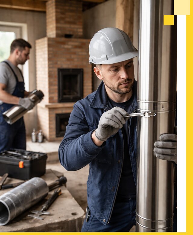 Профессиональный монтаж дымоходов для печей в Верхней Пышме