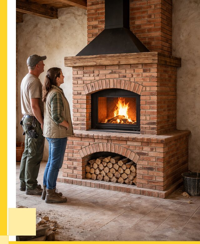 Печи камины из кирпича в Верхней Пышме от 123120 р. | ЭриданВрх