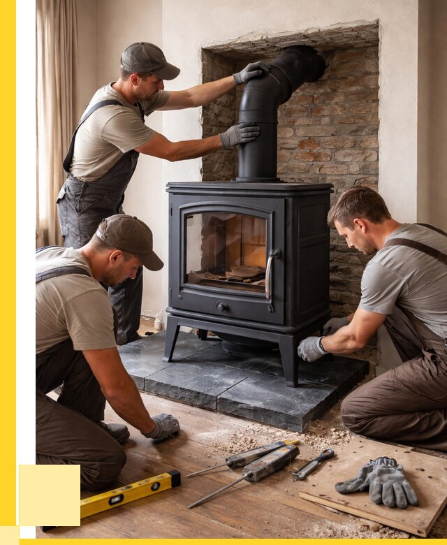 Монтаж печи камина в частном доме в Верхней Пышме от 25650 р. | ЭриданВрх