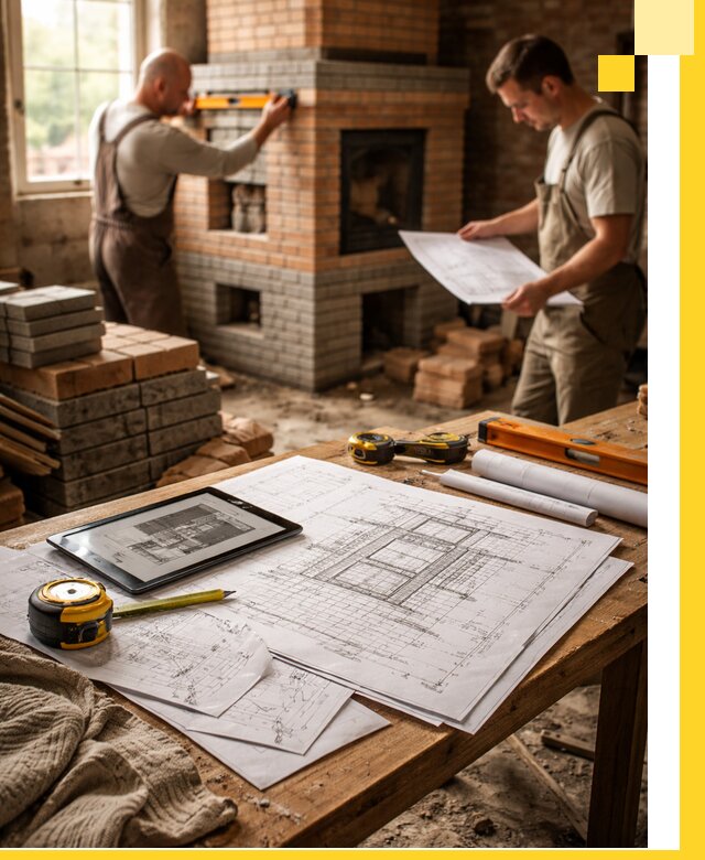 Проекты печей и каминов с индивидуальным дизайном в Верхней Пышме