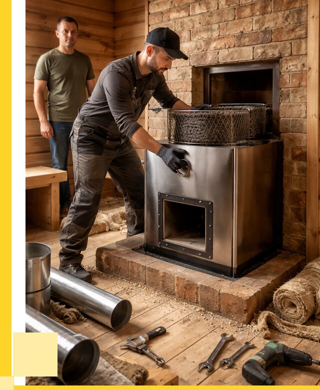 Монтаж банных печей под ключ в Верхней Пышме от 18468 р., ЭриданВрх