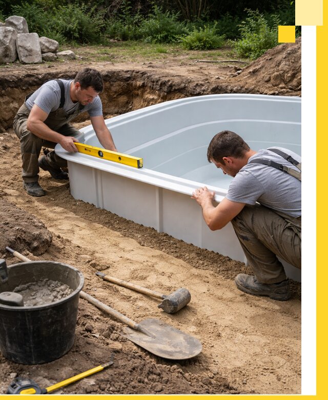 Производство и установка пластиковых бассейнов в Верхней Пышме под ключ