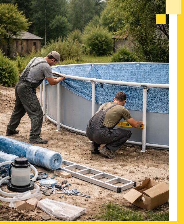 Установка и монтаж каркасных бассейнов в Верхней Пышме под ключ