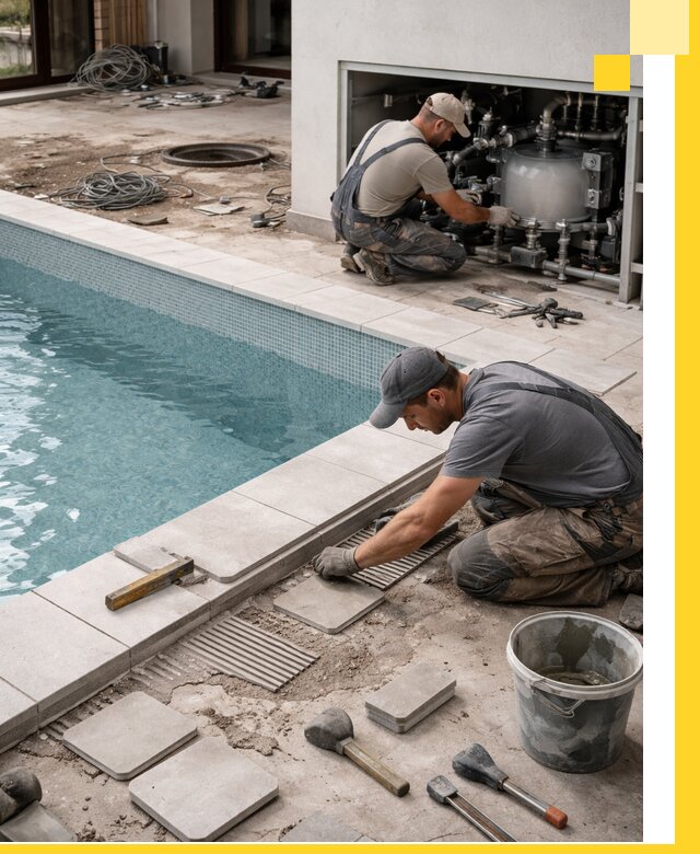 Строительство и монтаж бассейнов в коттедже в Верхней Пышме