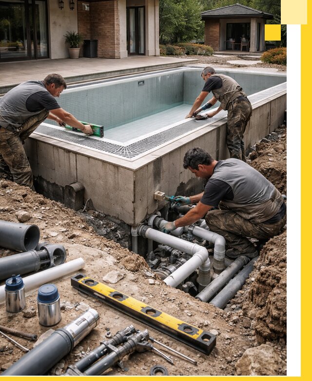 Строительство переливных бассейнов в Верхней Пышме под ключ