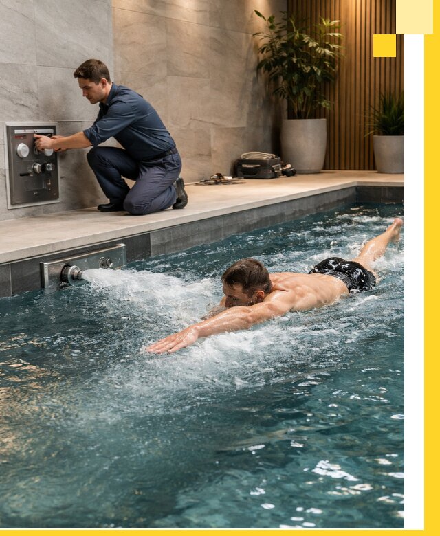 Проектирование и монтаж бассейнов с противотоком в Верхней Пышме