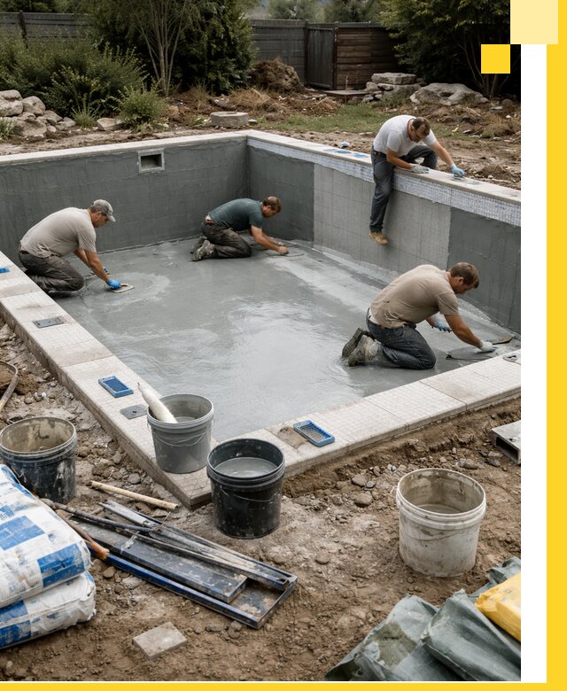 Изготовление и монтаж чаши бассейна под ключ в Верхней Пышме