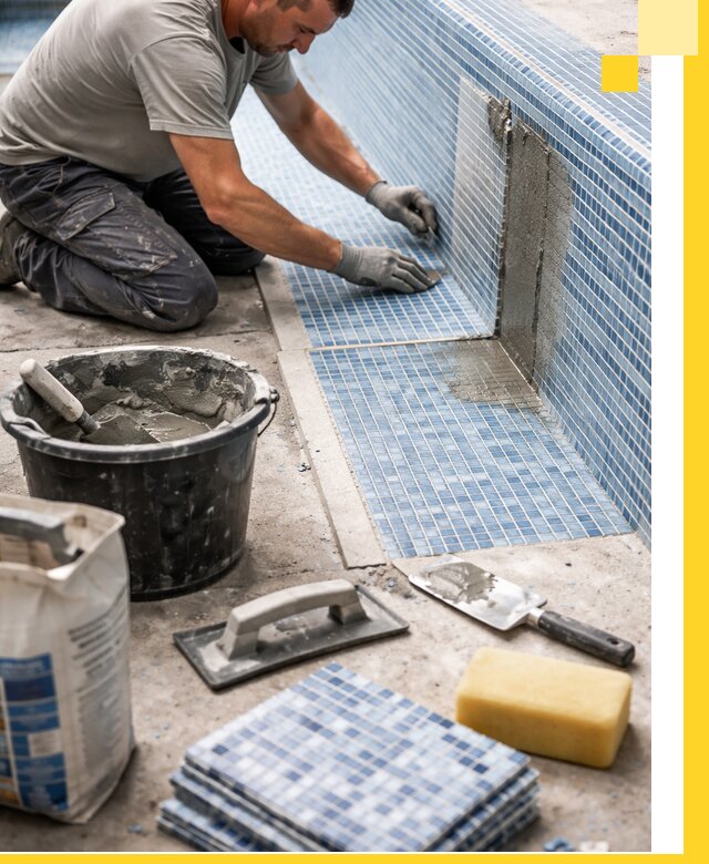 Укладка и ремонт мозаики для бассейнов под ключ в Верхней Пышме