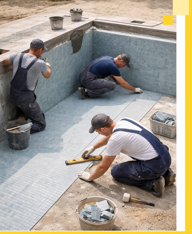 Укладка и установка плитки для бассейнов под ключ в Верхней Пышме