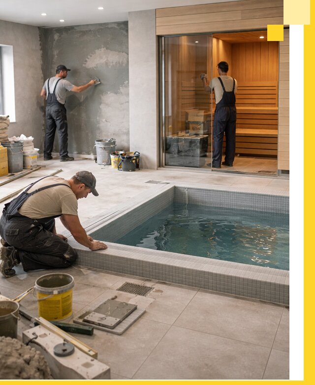 Проектирование и строительство сауны с бассейном в Верхней Пышме