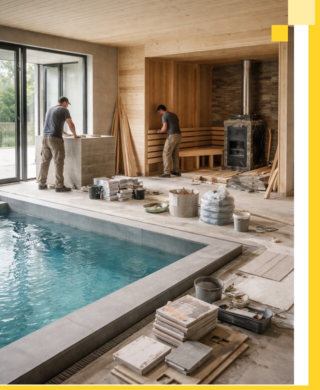 Проектирование и строительство бань с бассейном в Верхней Пышме