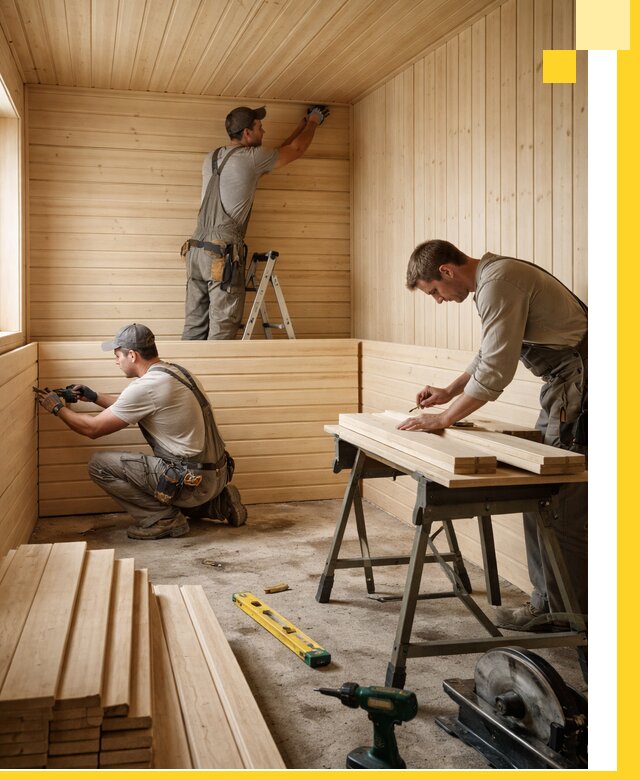 Обшивка саун в Верхней Пышме из натуральной древесины под ключ