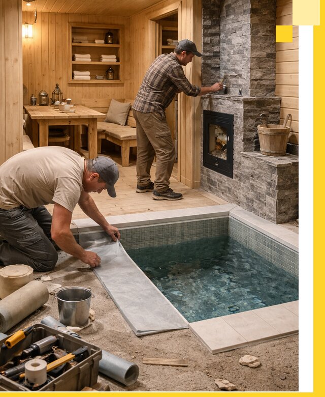 Строительство бань с комнатой отдыха под ключ в Верхней Пышме