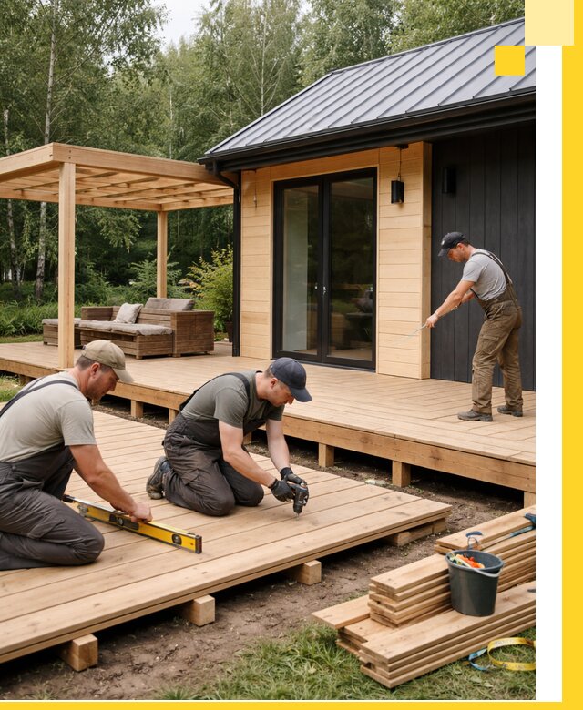 Строительство бань с террасой и бассейном под ключ в Верхней Пышме