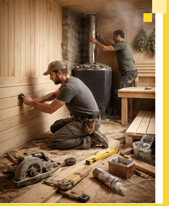 Полное строительство и оснащение парных под ключ в Верхней Пышме