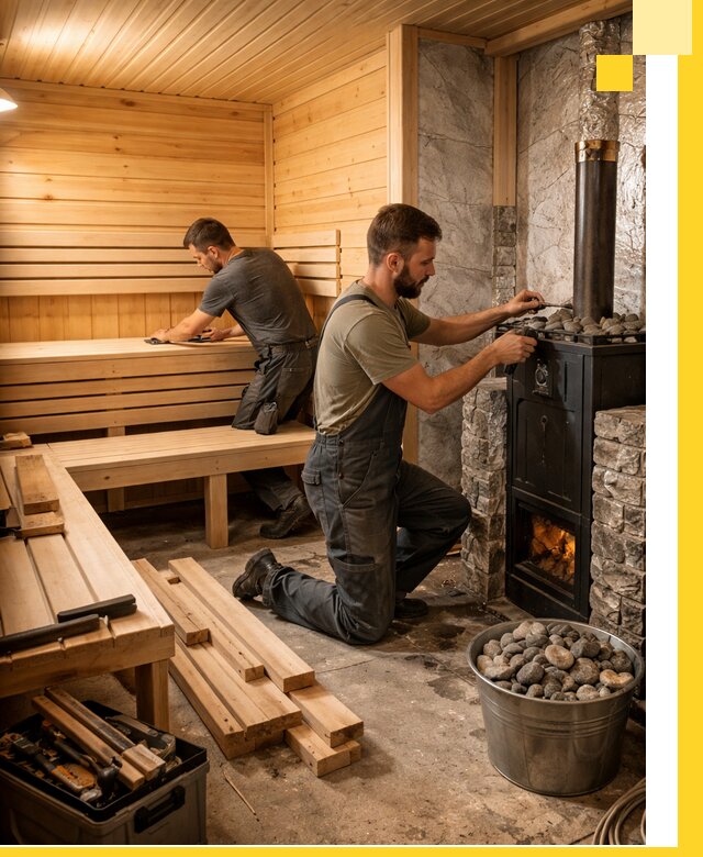 Дизайн и строительство интерьеров бань под ключ в Верхней Пышме