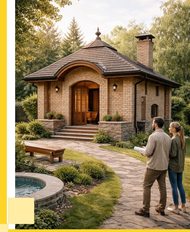 Проект кирпичной бани в Верхней Пышме от 30780 р. | ЭриданВрх