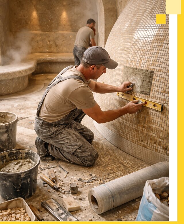 Хамам под ключ в Верхней Пышме: проектирование, строительство, отделка