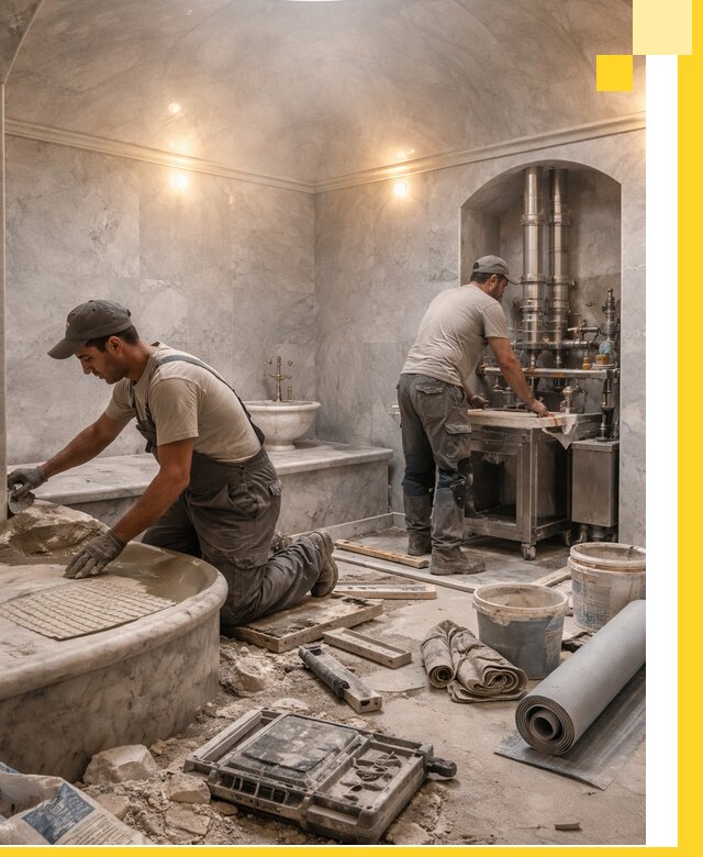 Строительство турецких бань хаммам под ключ в Верхней Пышме