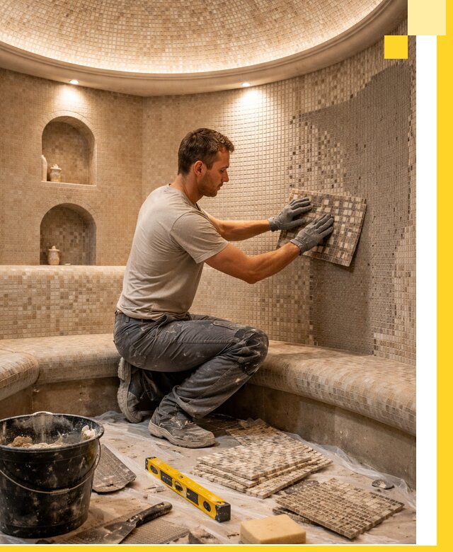 Устройство и монтаж домашнего хамама под ключ в Верхней Пышме