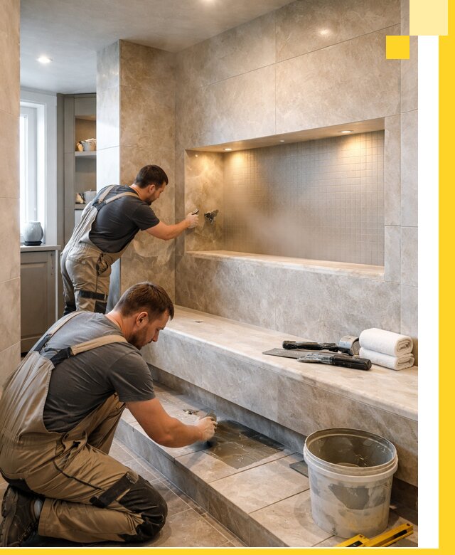 Профессиональное строительство хамама в квартире в Верхней Пышме