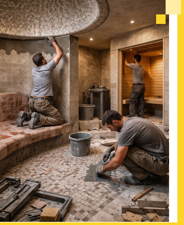 Проект и строительство хамама бани и сауны под ключ в Верхней Пышме