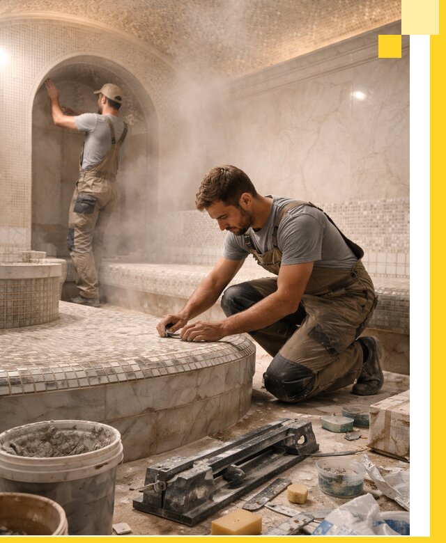 Профессиональный дизайн хамама и SPA под ключ в Верхней Пышме