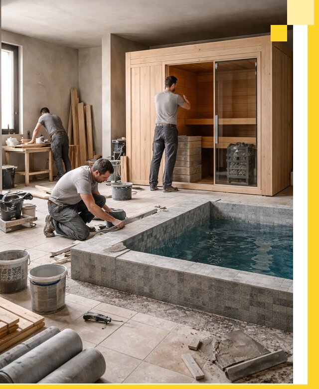 SPA зоны под ключ с бассейном сауной и печью в Верхней Пышме